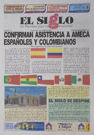 Semanario el Siglo N° 20.